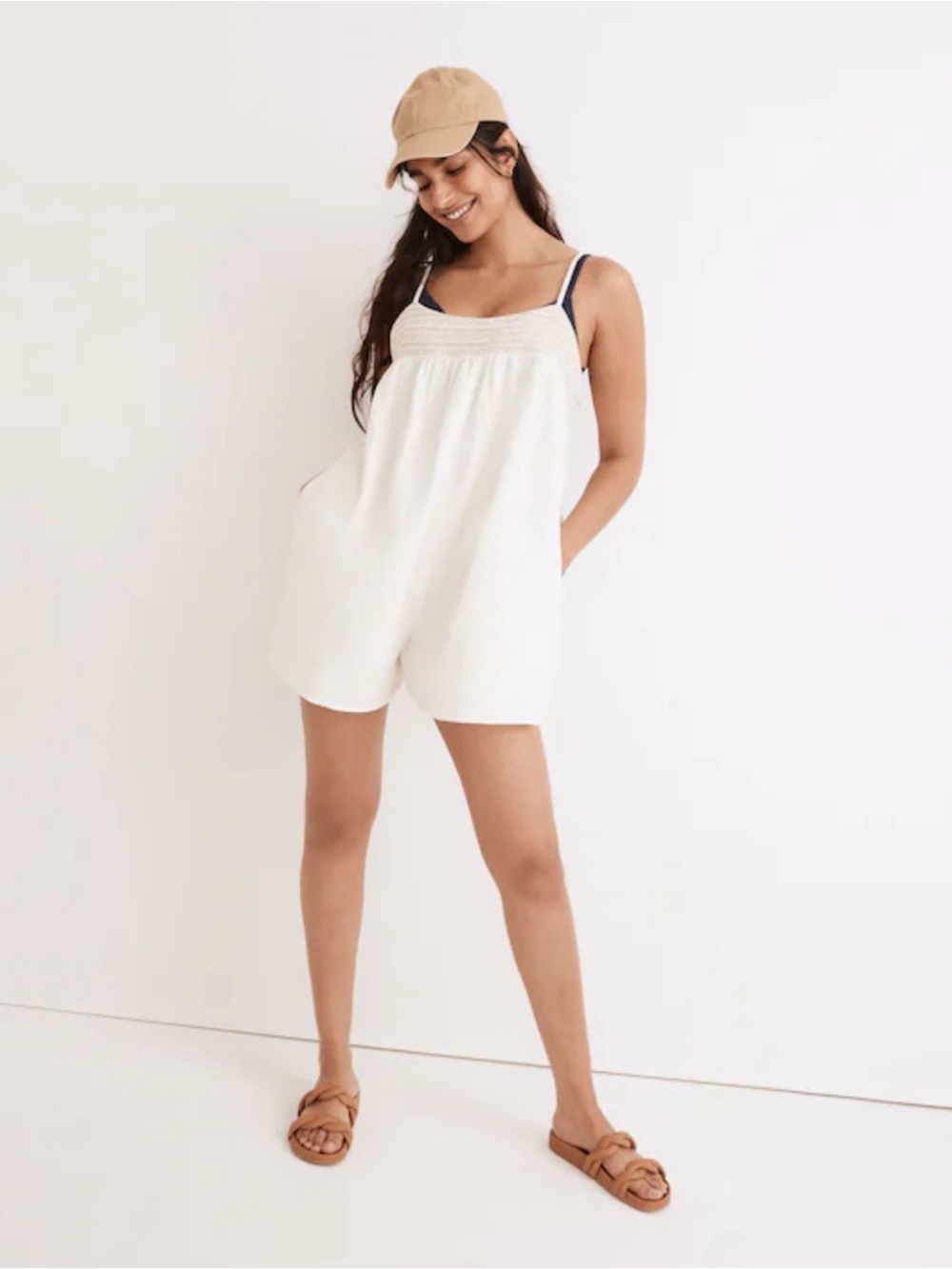 Madewell Muslin Romper Coverup Size M Lightweight Beach Boho Summer